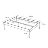 Hansales Holzbett 140x200 cm Lauli Scandi Style