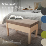 Sitzbank mit Stauraum aus massivem Birkenholz