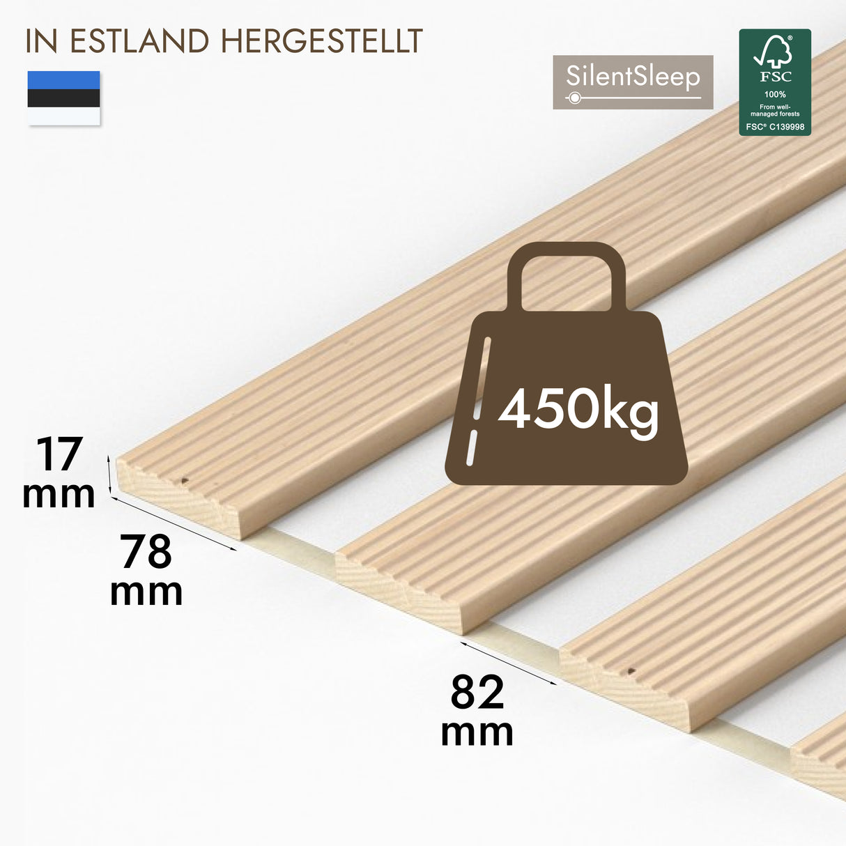 Rollrost aus massivem Nadelholz 140x200