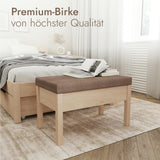 Sitzbank mit Stauraum aus massivem Birkenholz