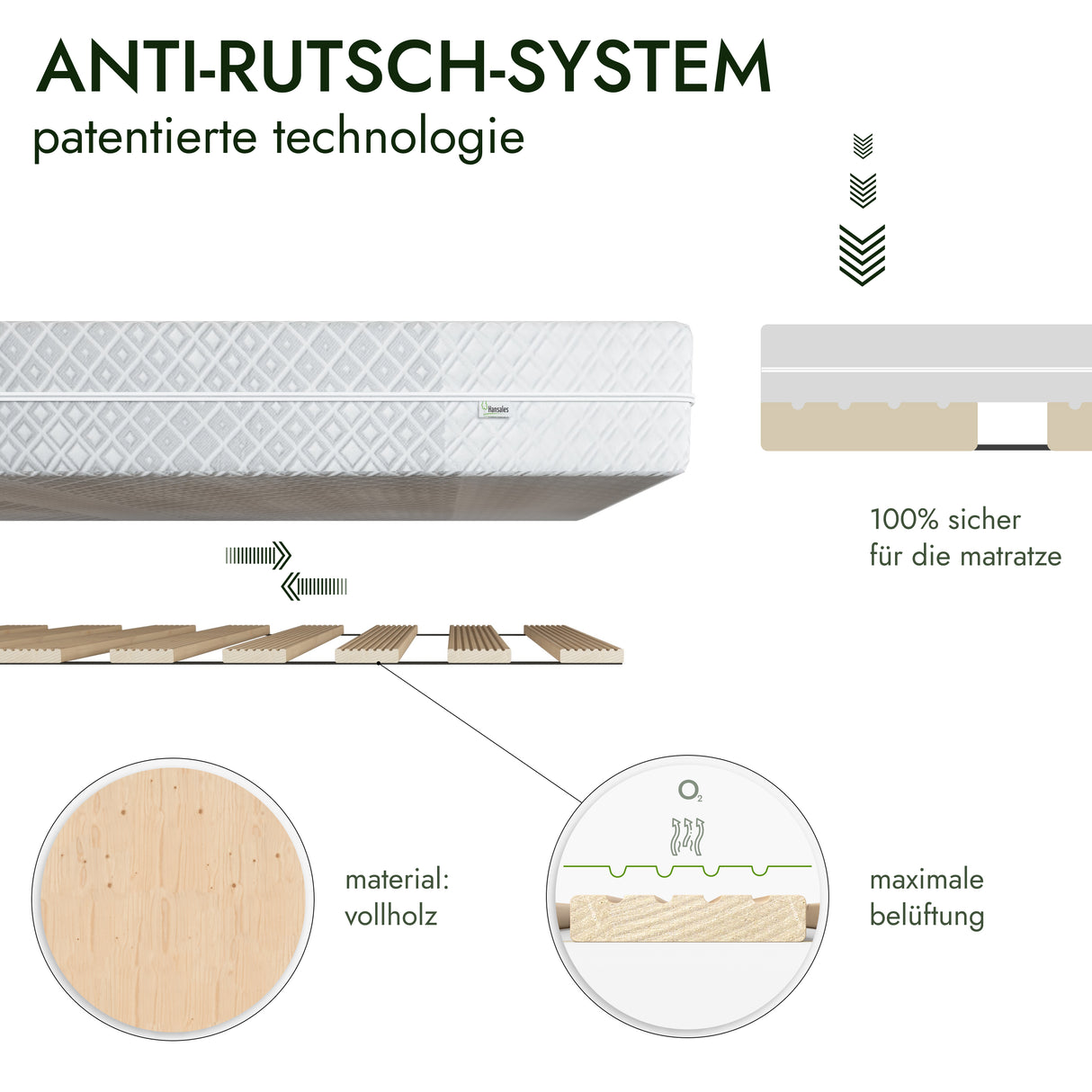 Futonbett aus massivem Kiefernholz 90x200