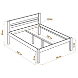 Holzbetten für Senioren Farbe Braun 160x200 cm