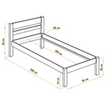 Holz Bett 90x200